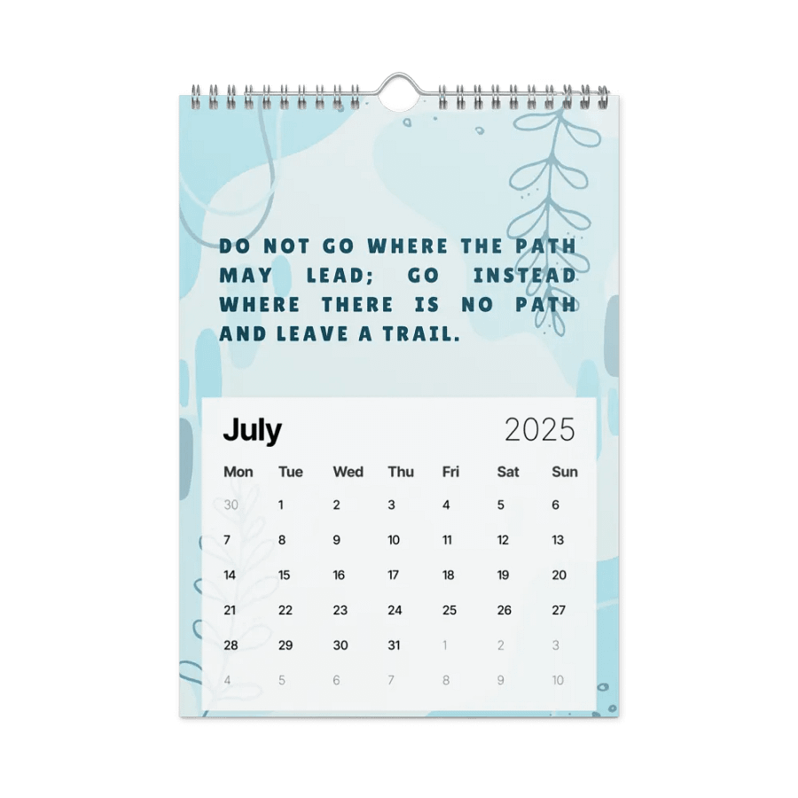 FLORAL INSPIRATIONAL QUOTES WALL CALENDAR 2025 product image (7)