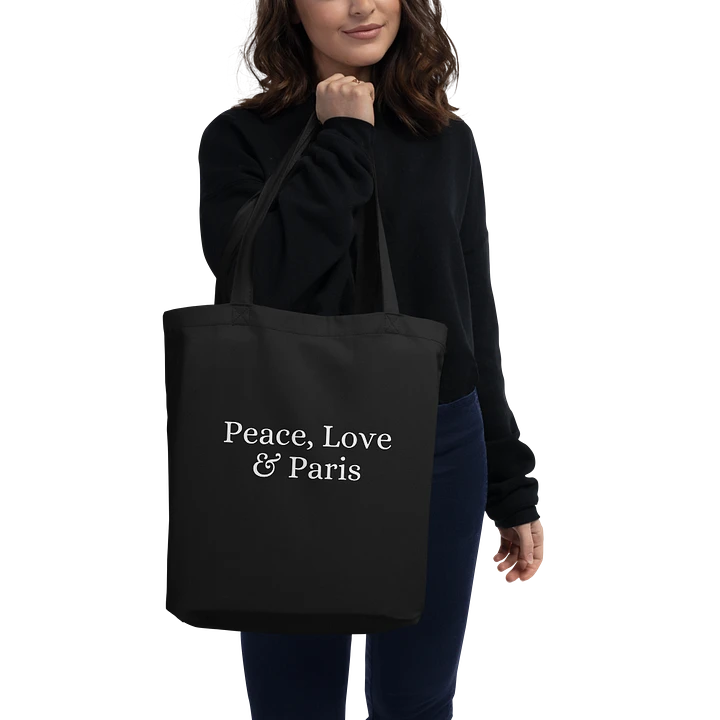 Peace, Love and Paris Organic Statement Tote Bag product image (1)