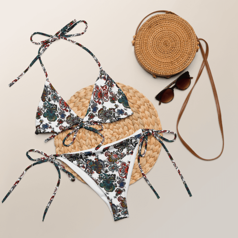 Mysterious Flowers | Recycled String Bikini product image (12)