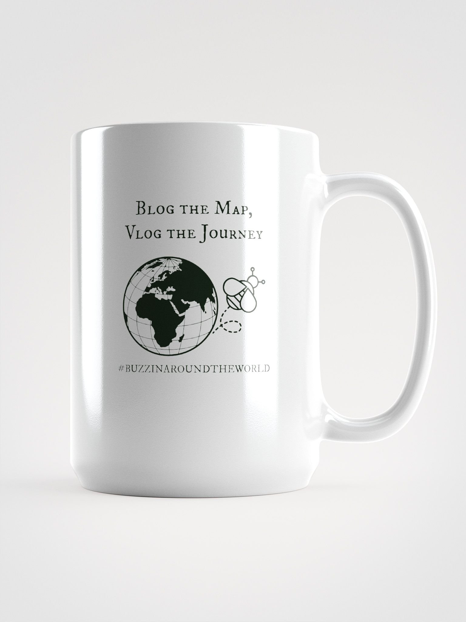 Blog The Map, Vlog The Journey Glossy Mug product image (1)