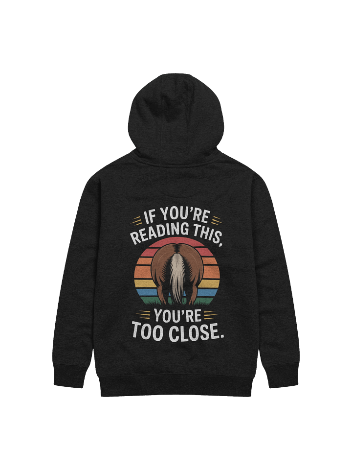 Personal Space Warning Horse Hoodie - Introverted Equestrian Essential product image (2)