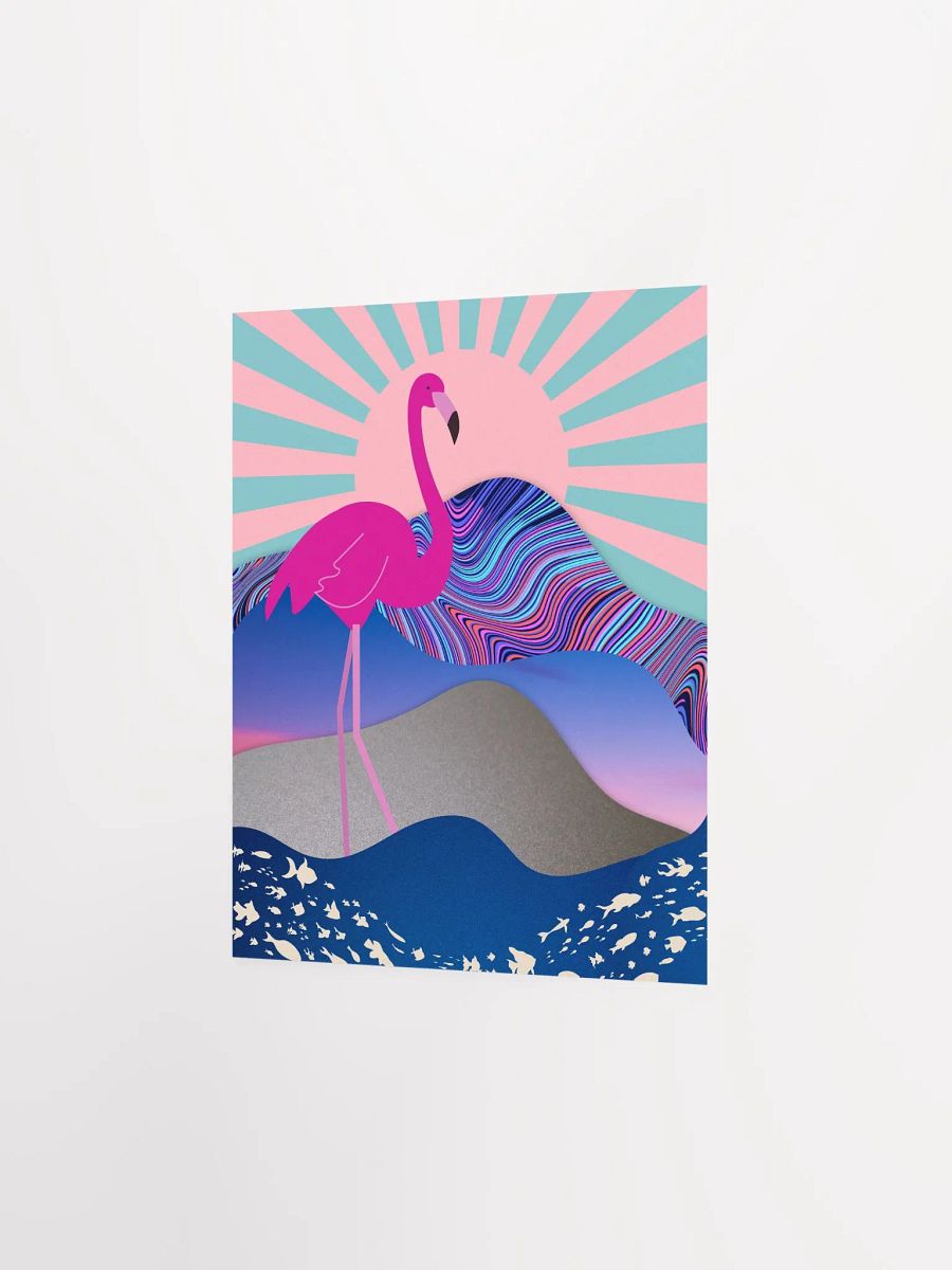 Funky Flamingo Collage Art Print product image (12)