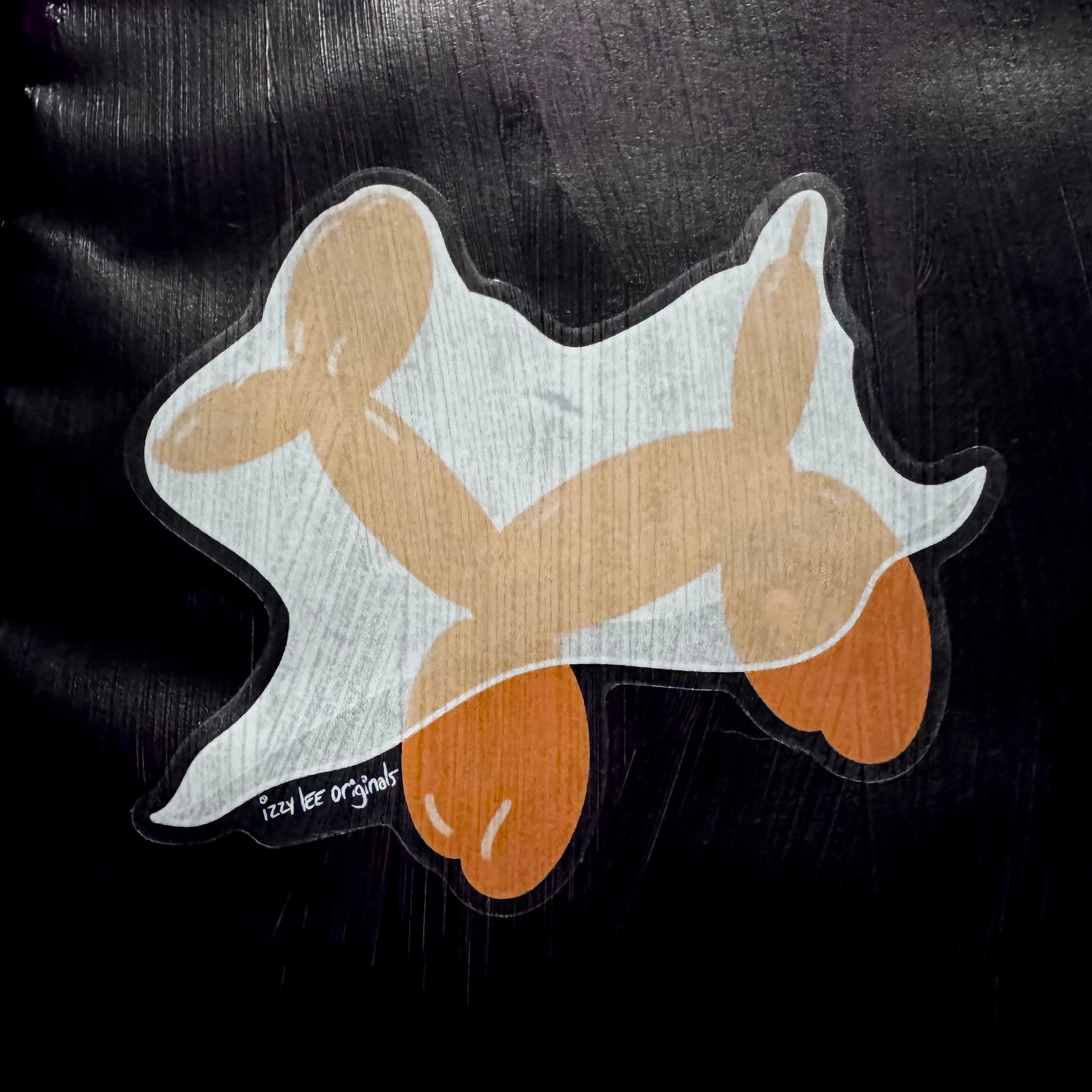 Balloon Dog Ghost Clear Sticker product image (4)