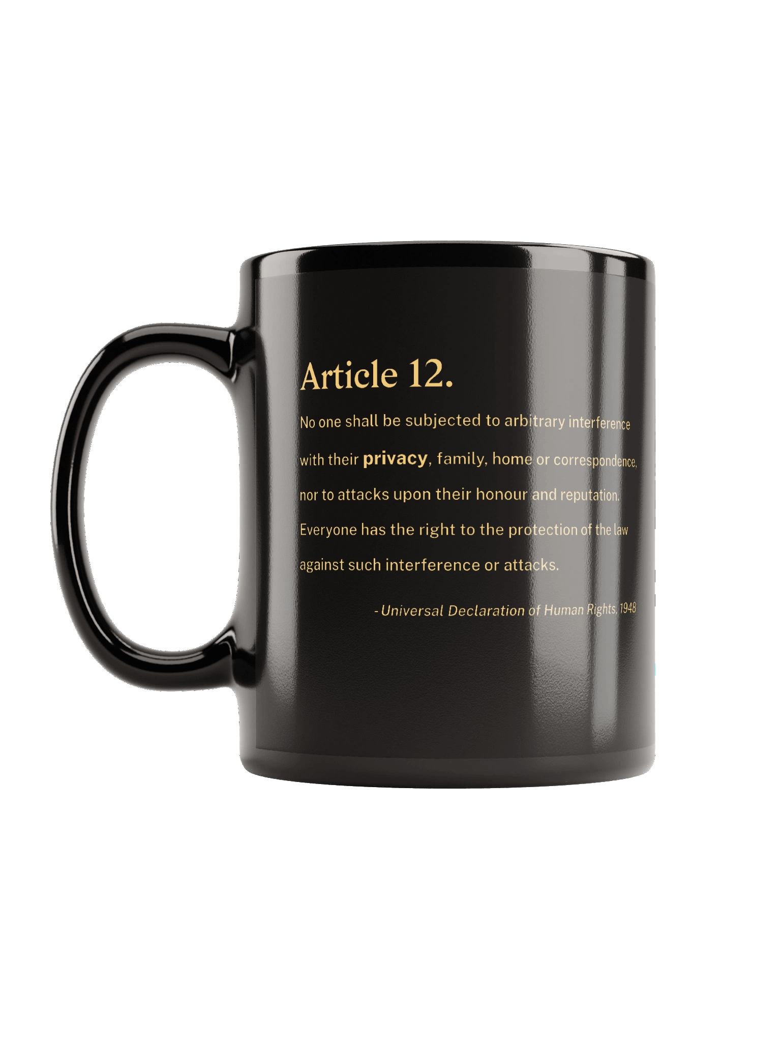 Article 12 - Mug (Black) product image (1)