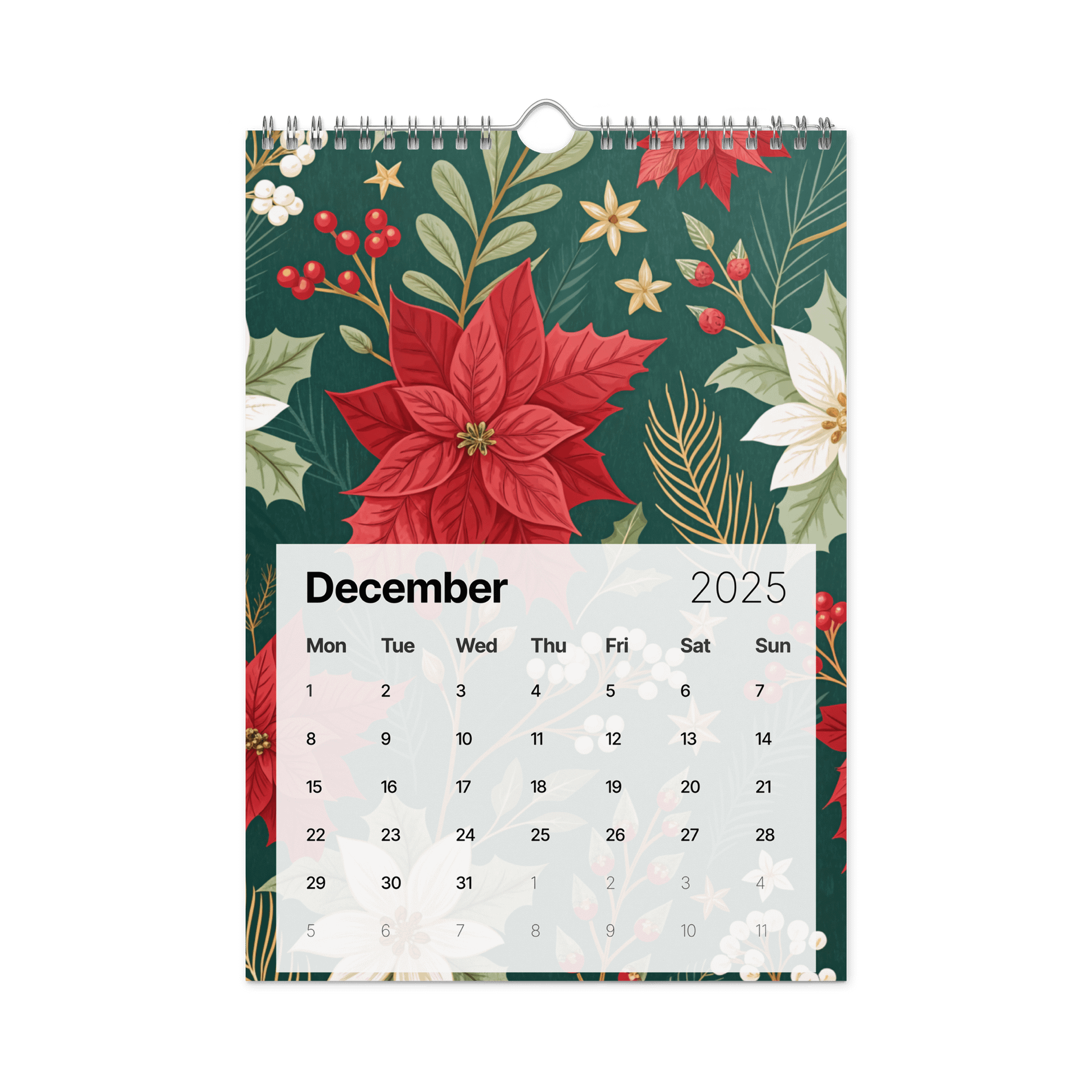 SEAMLESS FLORAL PATTERN WALL CALENDAR 2026 product image (4)
