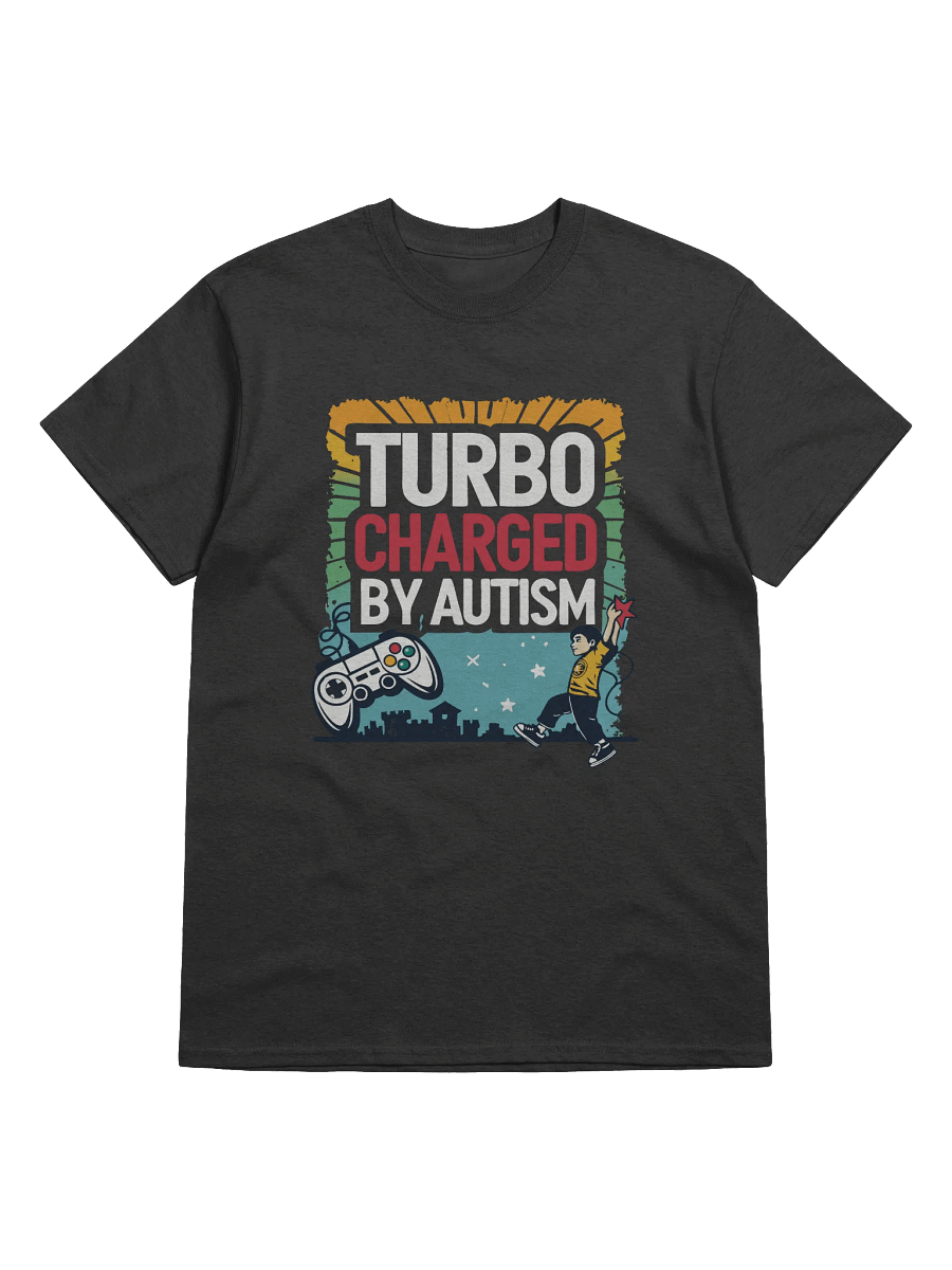 Turbo Charged By Autism Gaming T-Shirt | Autism Awareness Gamer Tee | Neurodiversity Gaming Apparel product image (7)