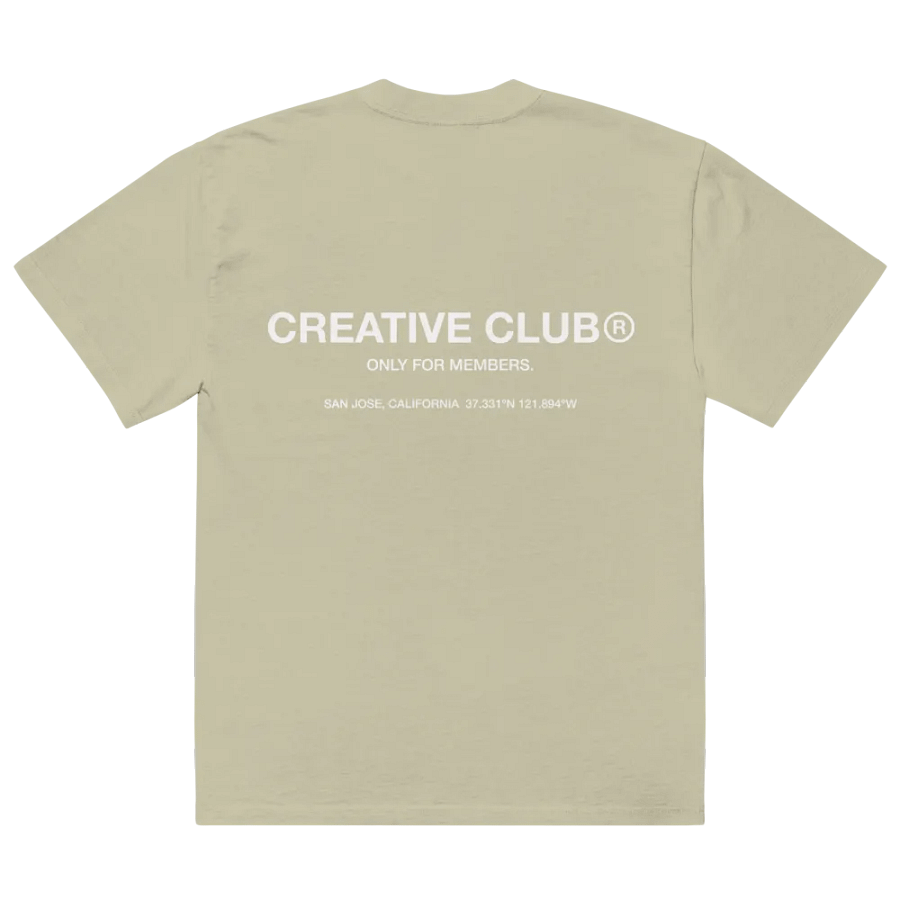 Oversized Creative Club Faded Eucalyptus T-Shirt product image (4)