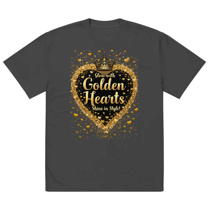 Black History Month Golden Hearts Shine in StyleOversized Tee product image (5)