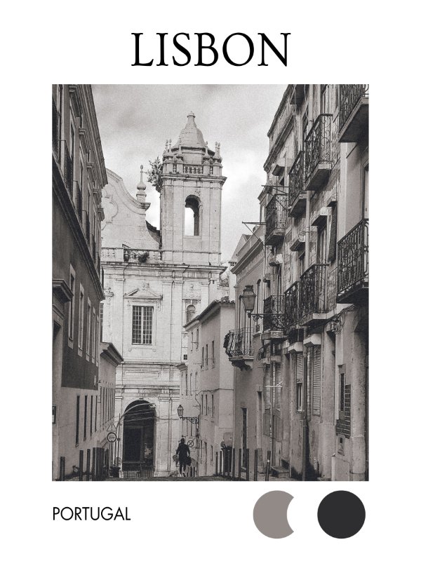 Streets of Lisbon II - Black & White - Digital product image (1)