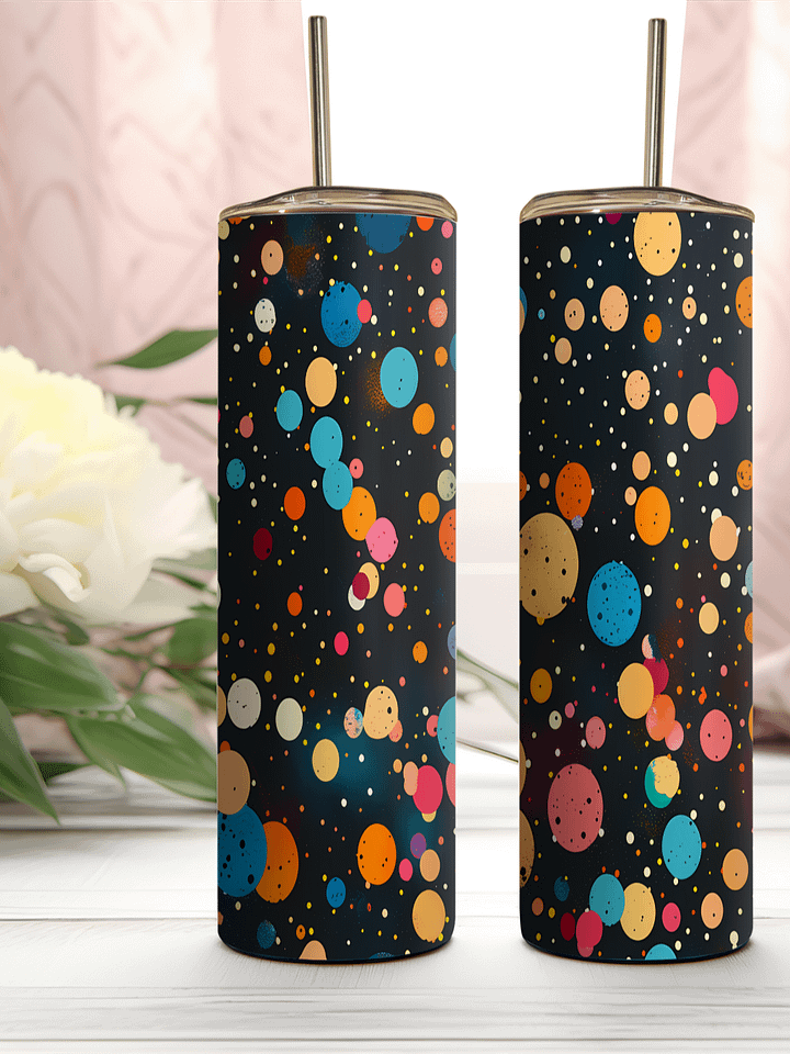 Cosmic Bubble Polka Dot Pattern Stainless Steel Tumbler product image (2)