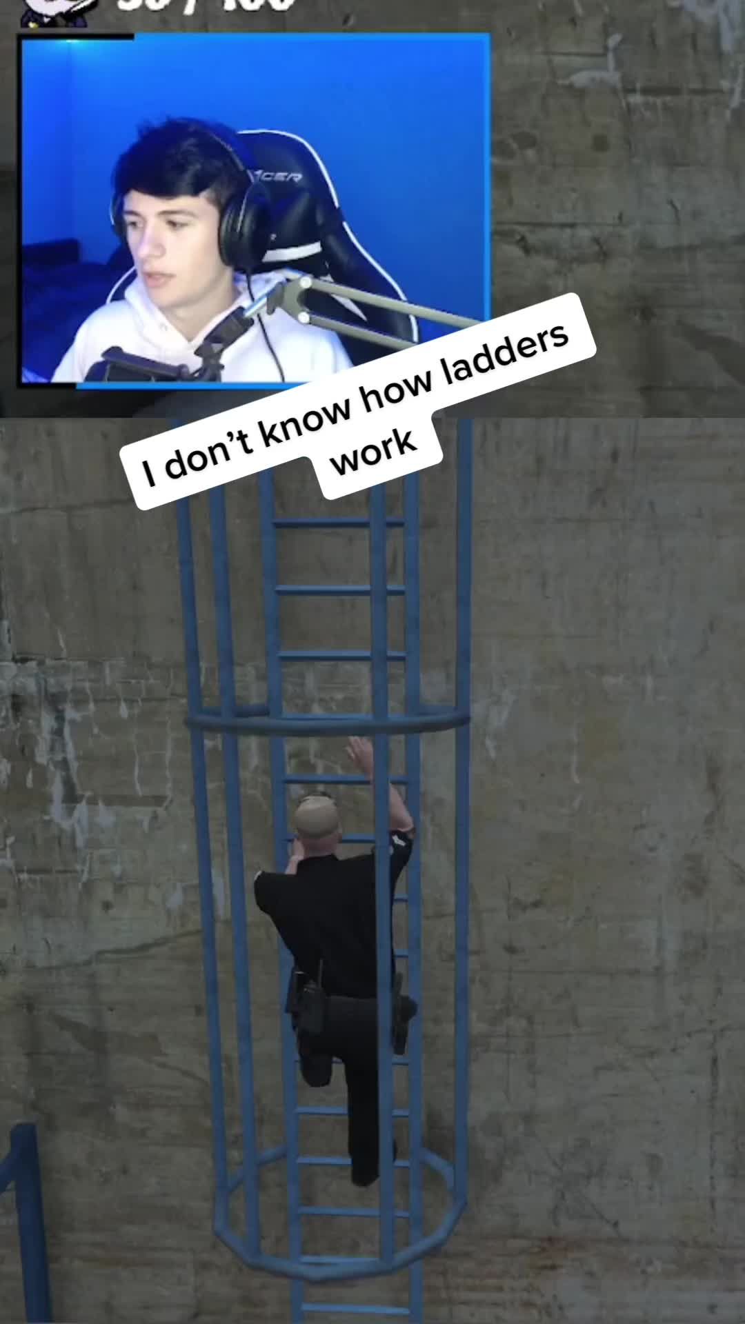 Ladders are difficult! #fivem #twitchrp #gtarp 