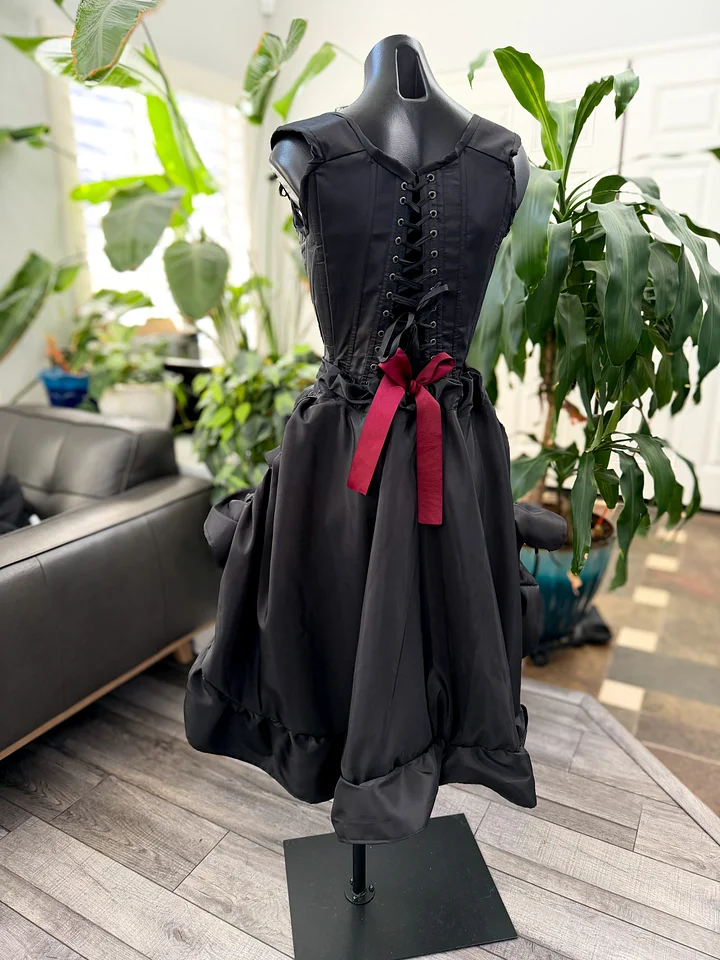 Black High-Low 18th-Century Inspired Skirt - MADE TO ORDER product image (2)