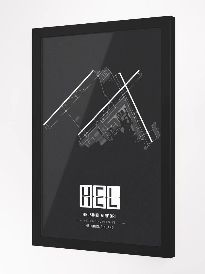 Framed Airport HEL Premium Map On Matt Paper product image (2)