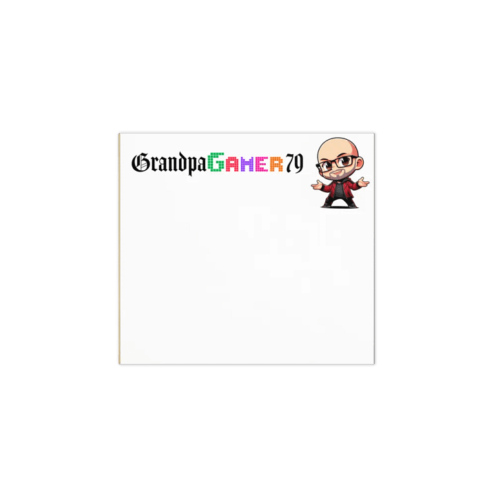 Pixelated Grandpa Gamer Notepad product image (1)