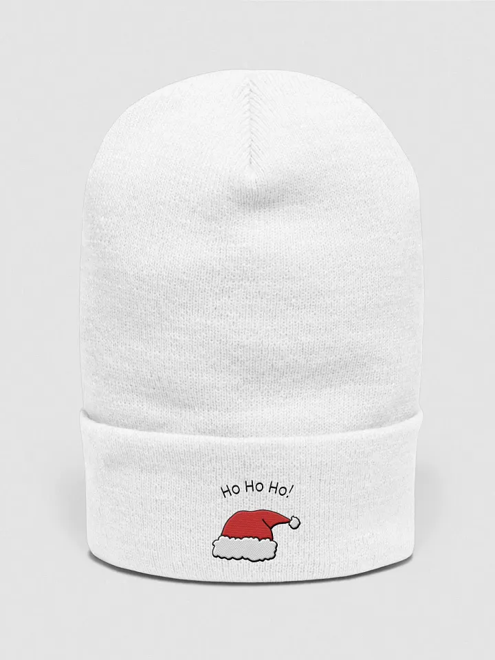 Santa Hat Beanie – HO HO HO Holiday Vibes product image (3)