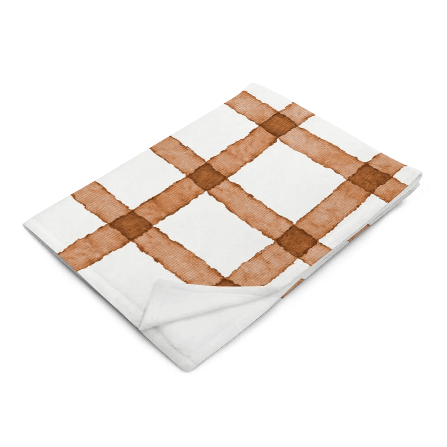COZY GINGHAM CINNAMON BLANKET IN TWO SIZES product image (8)