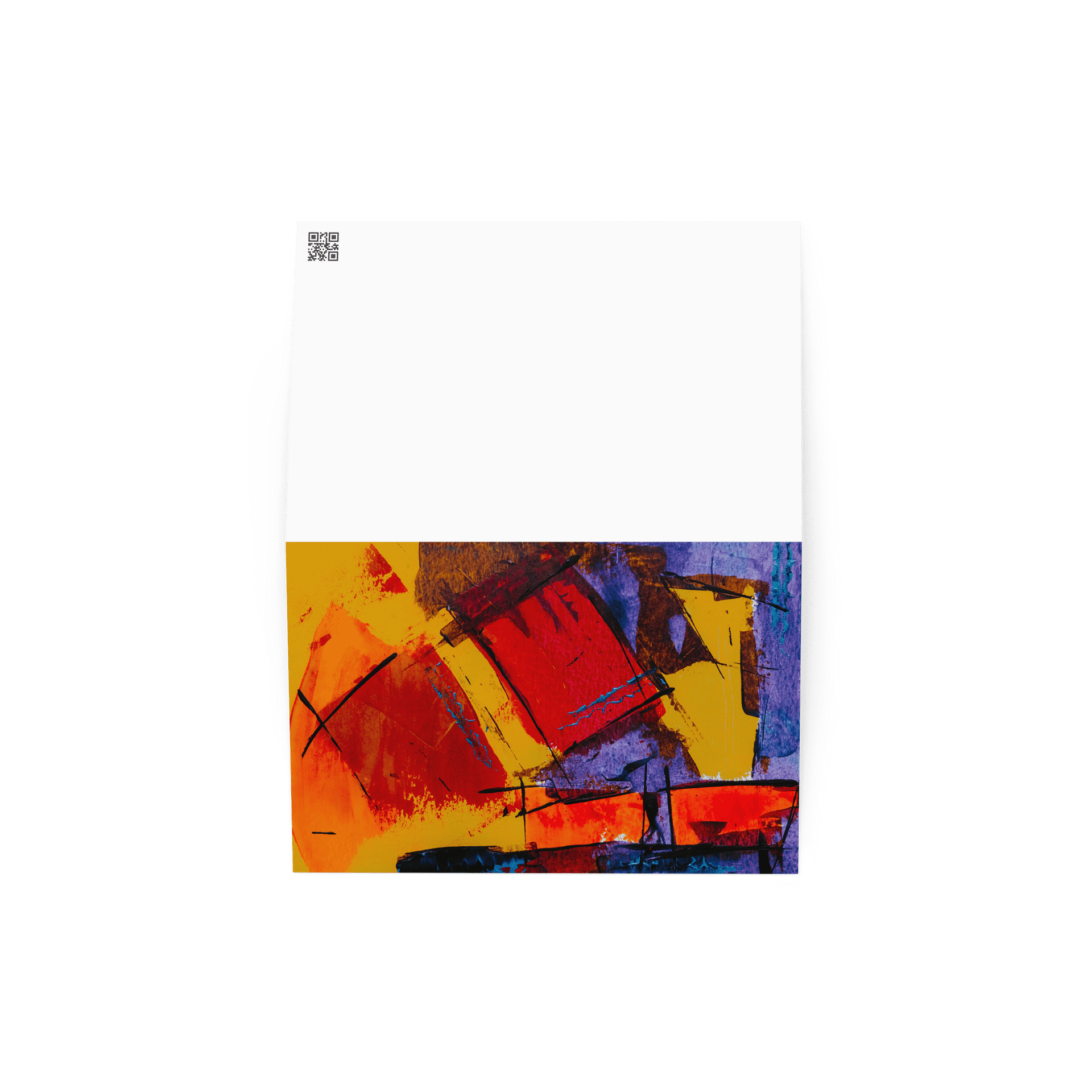 Abstract Modern Art Greeting Card Vibrant Colorful Geometric Painting product image (2)