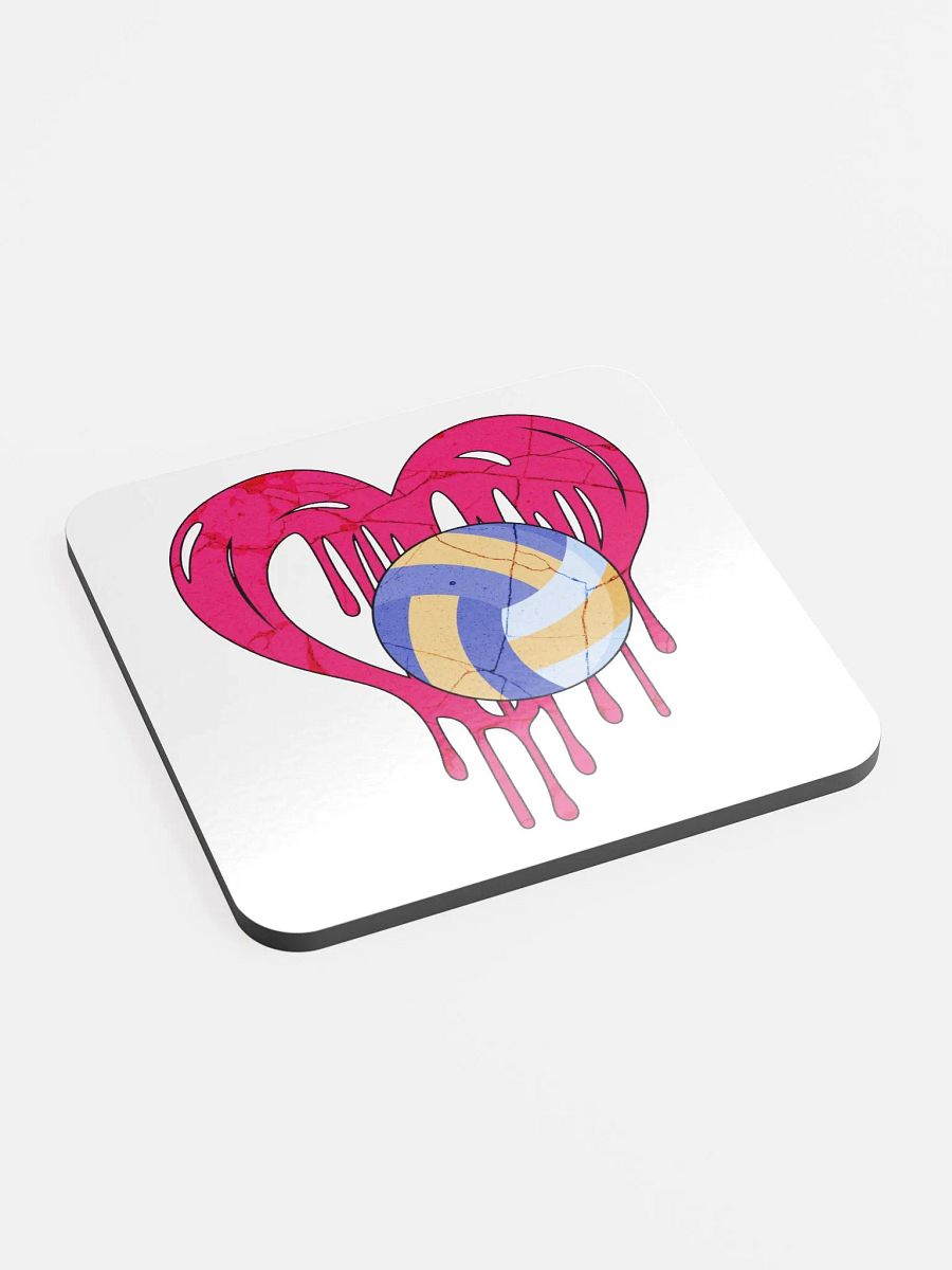 Heart Volleyball Love Cork Coaster product image (3)