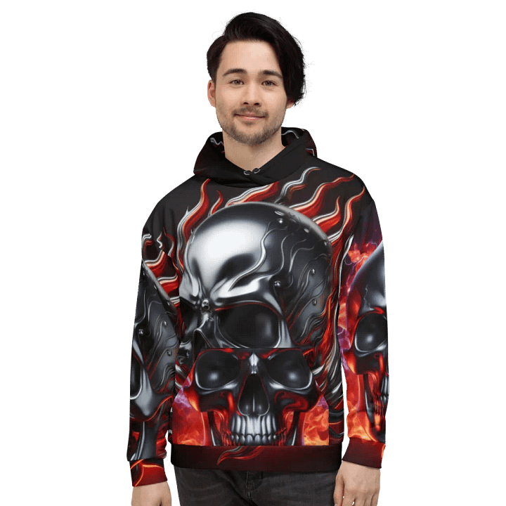 Metallic Print - Unisex Skull Hoodie #19 product image (2)