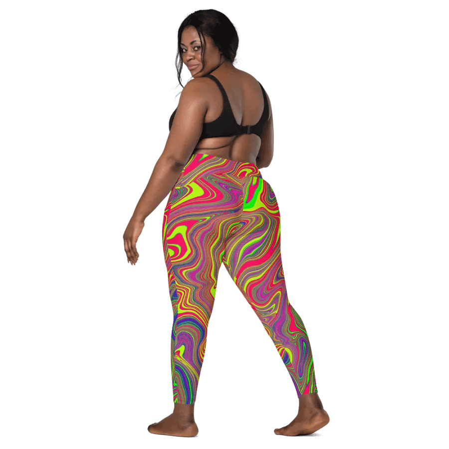Leggings with Pockets - Colorful Liquid Swirls product image (8)