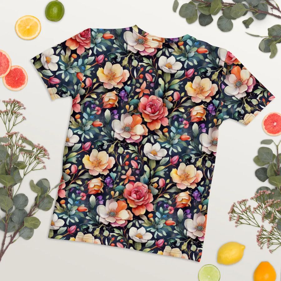 Floral Pattern All Over Print T-shirt product image (8)