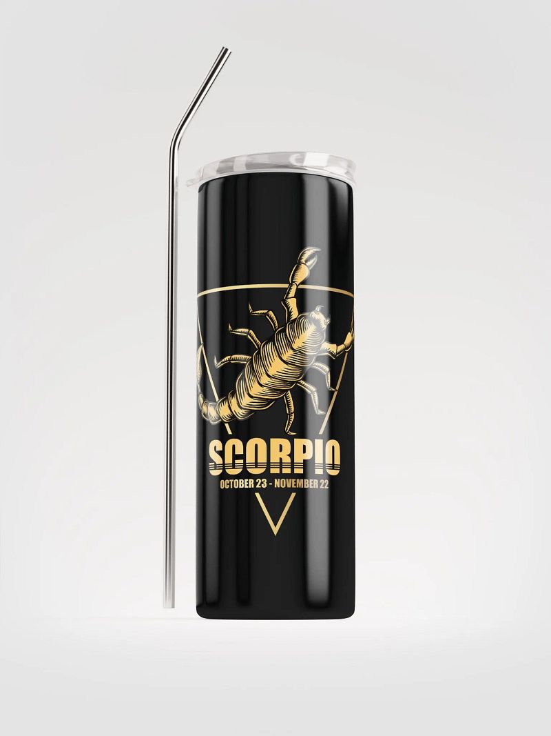 Elevate Your Spirits with Our Gold Scorpio Zodiac Stainless Steel Tumbler | Sustainable Glamour
