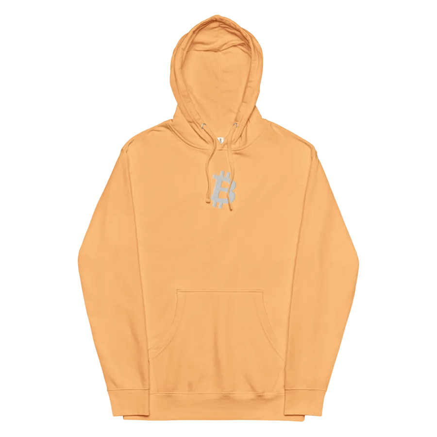 Embroidered ₿itcoin Orange-Peach Hoody product image (8)