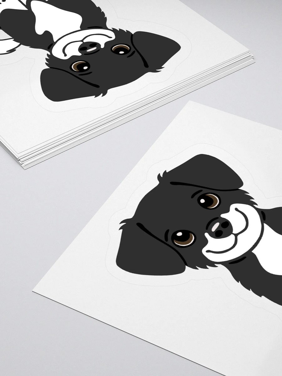 BLACK & WHITE LABRADOR PUPPY STICKER product image (12)