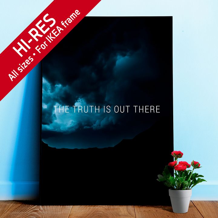 The Truth is Out There S01E01 / The X-Files poster — sci-fi poster, movie poster, space art print product image (1)