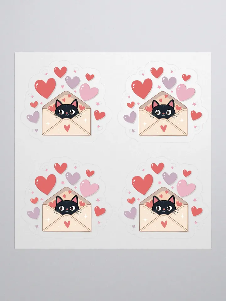 Feline Valentine Envelope - sticker product image (2)