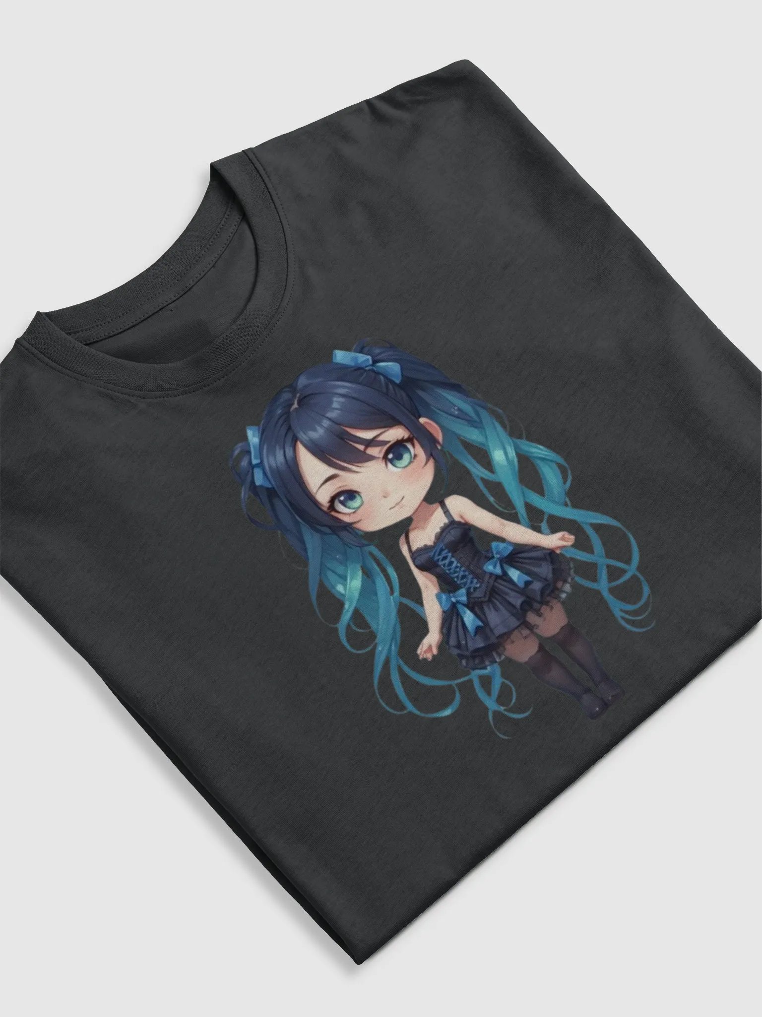 Chibi Blue-Haired Cutie Dress Tee product image (5)