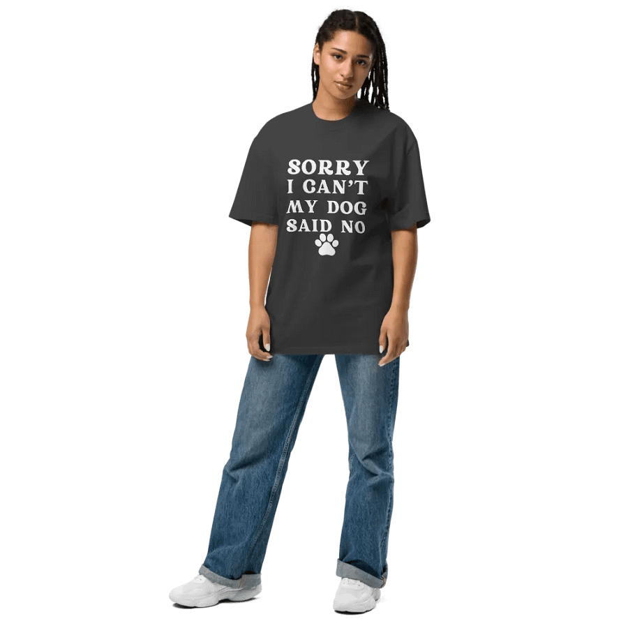 Sorry I Can't My Dog Said No Canine Rebellion Faded Tee product image (7)