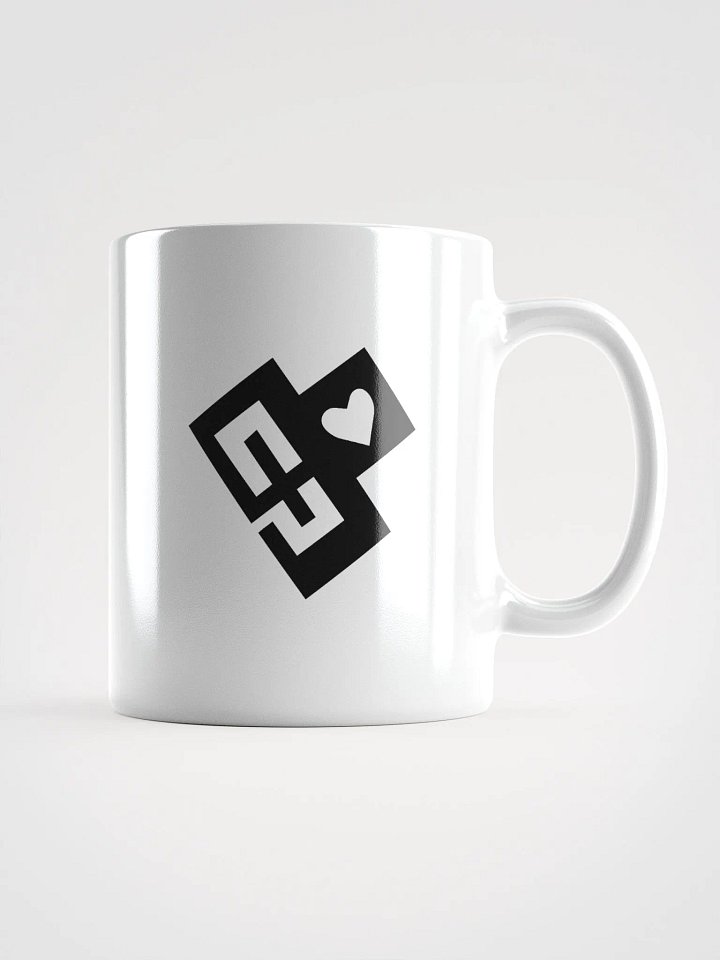 OptimusProcrastinus HeartChip Mug (Black on White) product image (2)