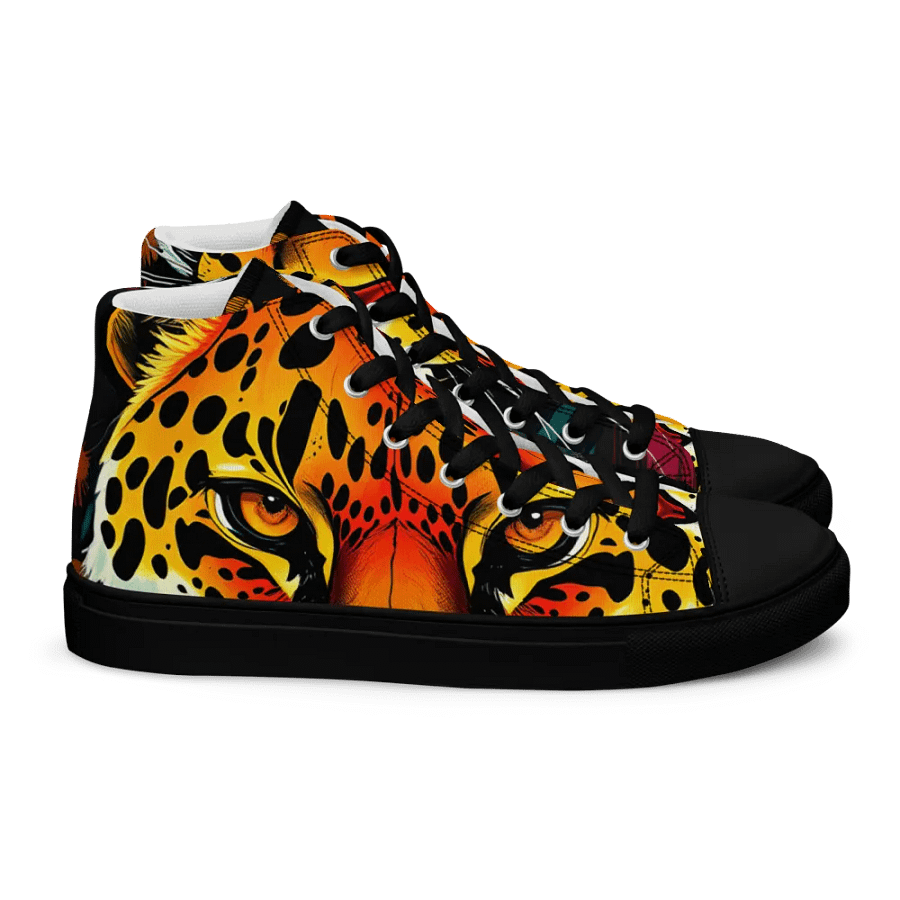 women's retro leopard canvas high tops product image (2)
