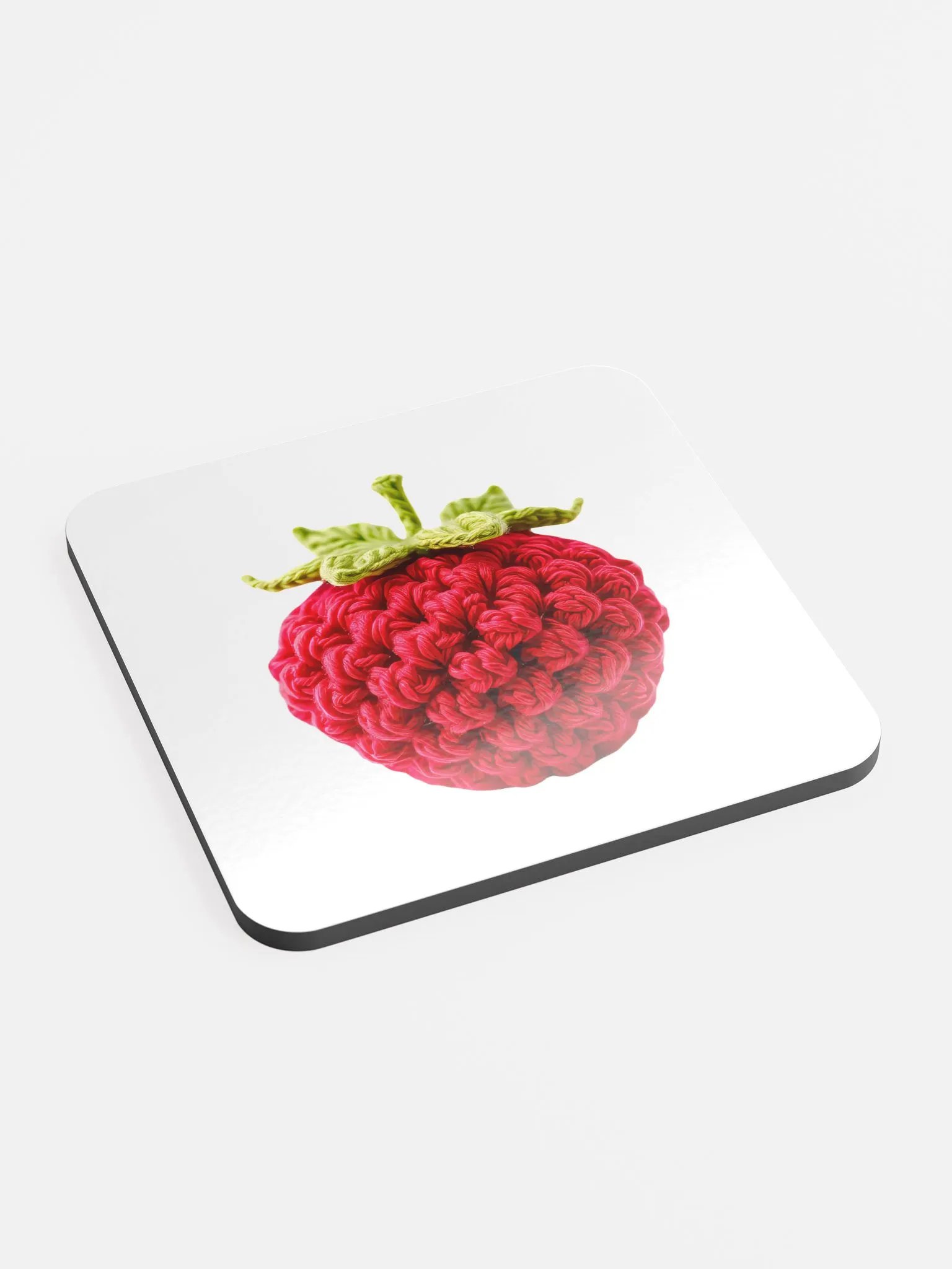 CozyAvocado Glossed Cork Coaster Raspberry #1 product image (2)