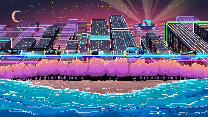 4K Synth City Desktop Wallpapers product image (1)