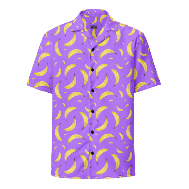 Bananapalooza pattern purple Hawaiian Shirt product image (2)