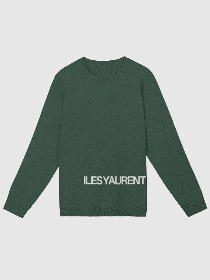 ILES YAURENT © Maglione verde alpino in cotone con motivo ricamato product image (3)