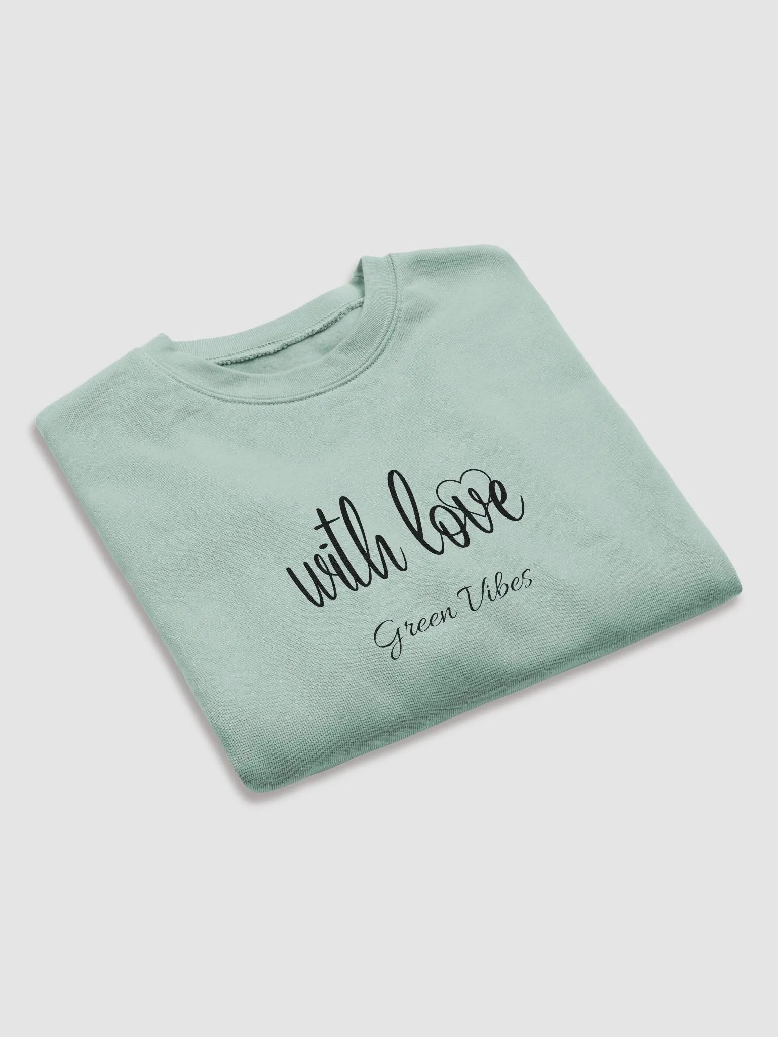 With love Green Vibes Cozy Comfort Women's Crop Sweatshirt product image (7)