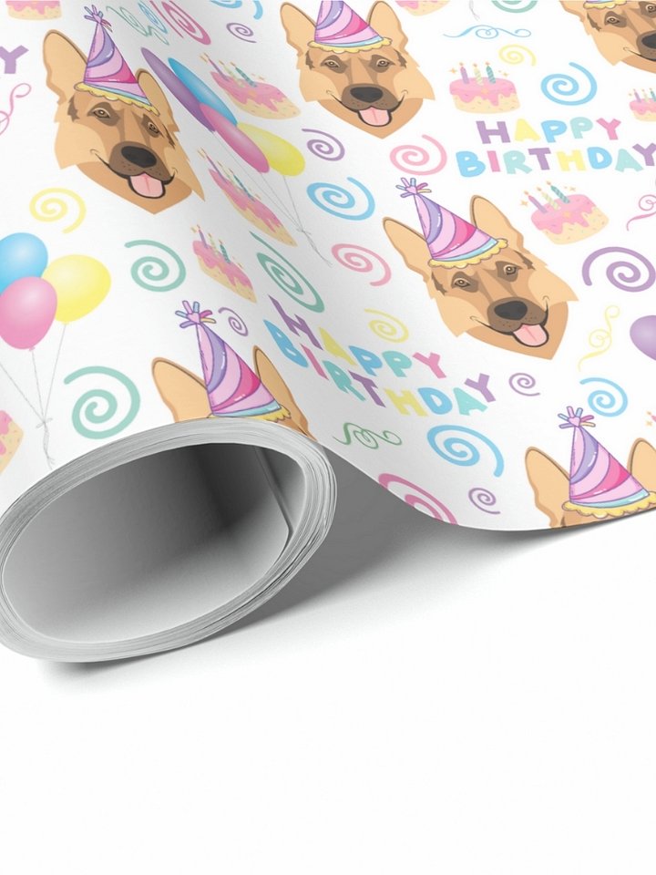 German Shepherd Birthday Wrapping Paper product image (1)