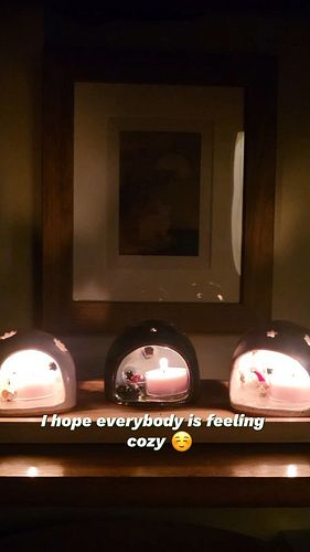 cozy season has arrived! ☃️

I'd love a fireplace someday, but for now, I set the cozy mood with lots of little candles. and ...