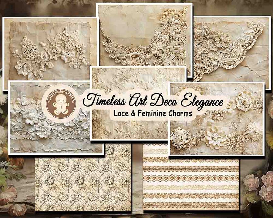 Timeless Art Deco Elegance & Vintage Lace Journal kit product image (6)