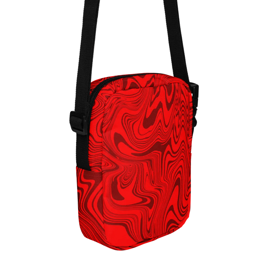 Utility Crossbody Bag - Abstract Red Swirls product image (8)