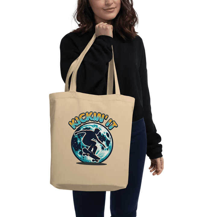 Kickin It Skateboarder Lunar Skater Tote Bag product image (2)