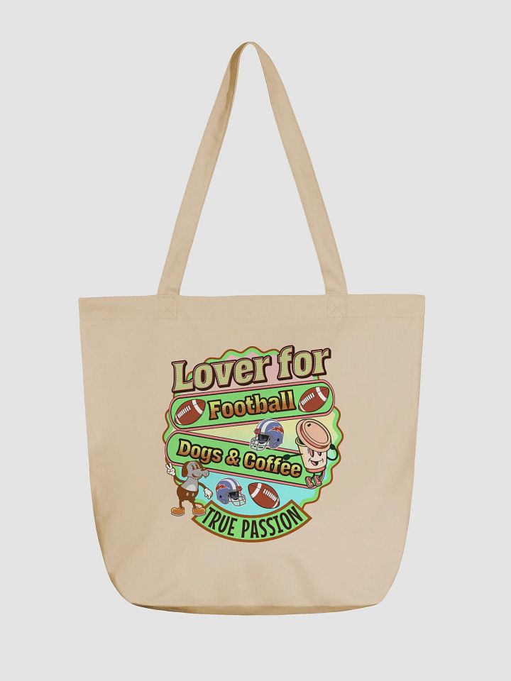 Lover For Dogs Coffee Football True Passion Eco Tote product image (5)