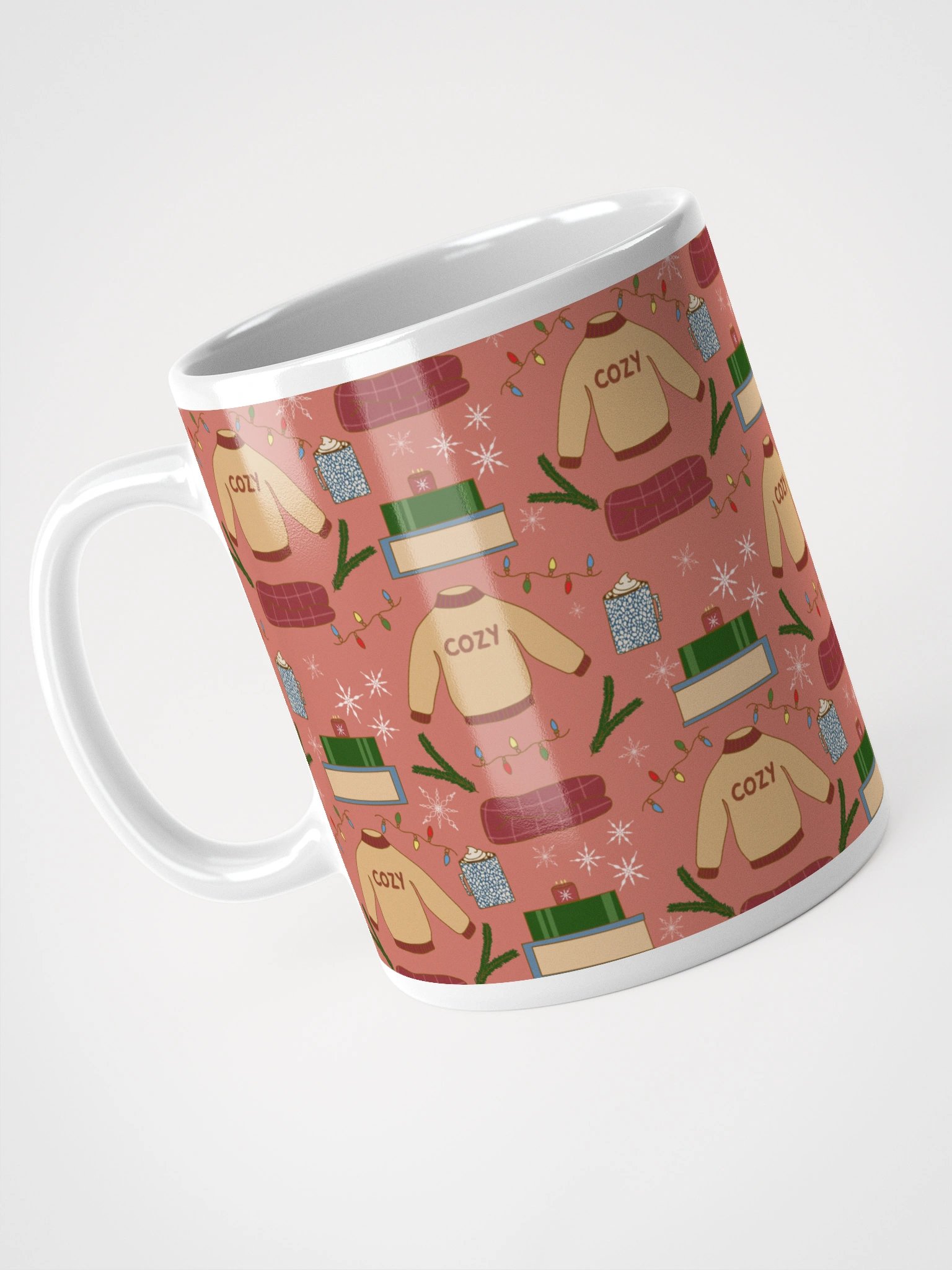 Cozy Winter Pattern Mug in Red product image (5)