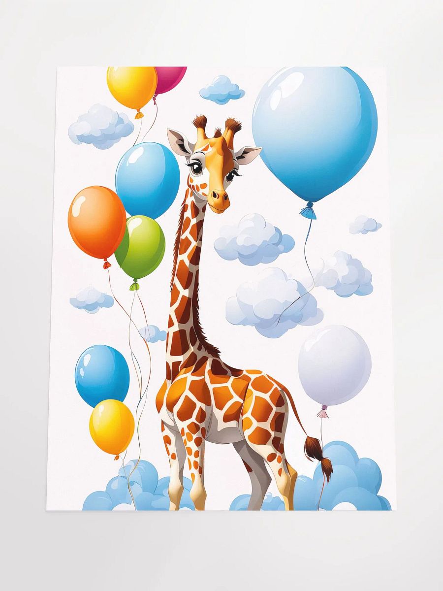 Baby Giraffe - Poster - Nursery-Kids Room - Medium Size 18x24 Inches product image (3)