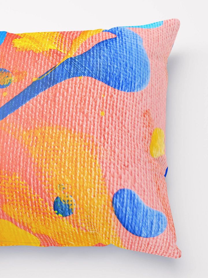 Orange, Blue and Yellow Color Splash Pillow product image (4)
