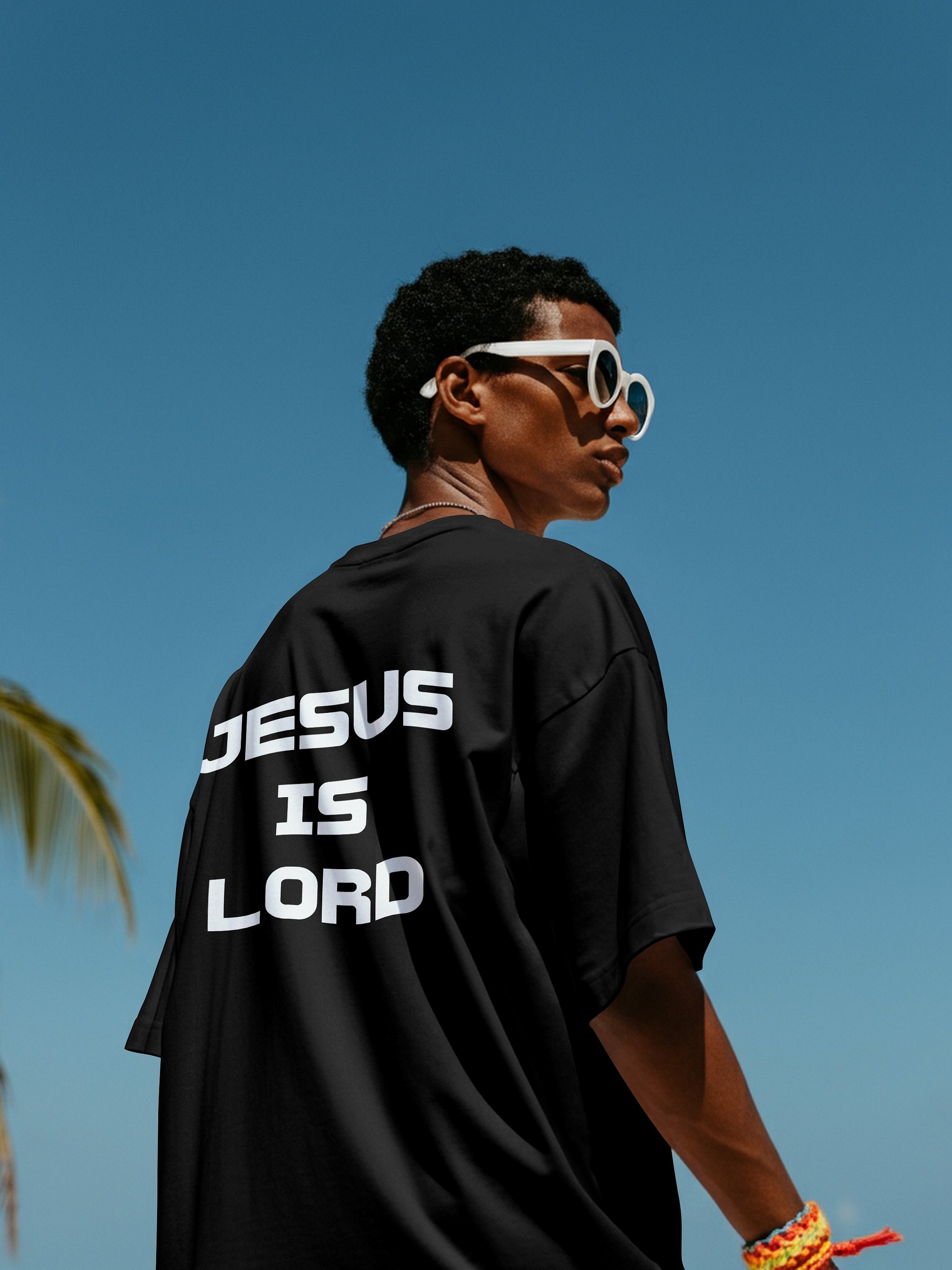 YHWH Heavyweight Tee - Bold Faith "Jesus is Lord" product image (1)