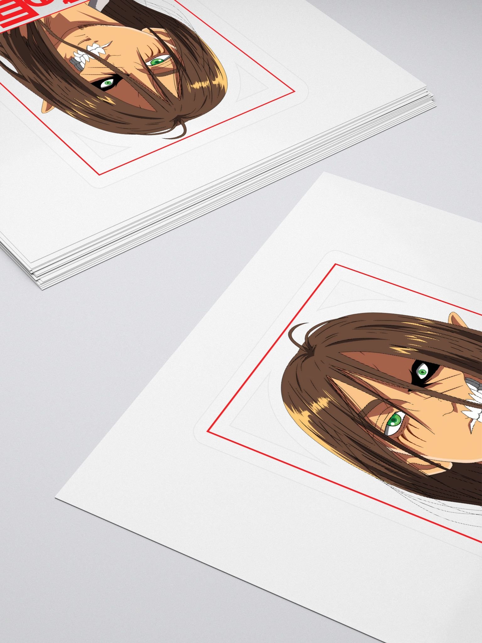 Eren Yeager Half Titan Transformation Art Kiss Cut Stickers product image (4)